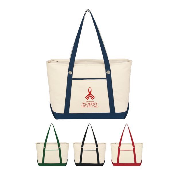 Main Product Image for Imprinted Large Cotton Canvas Sailing Tote Bag