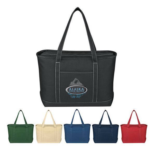 Main Product Image for Imprinted Large Cotton Canvas Yacht Tote Bag