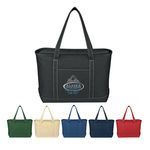 Large Cotton Canvas Yacht Tote Bag -  