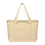 Large Cotton Canvas Yacht Tote Bag -  