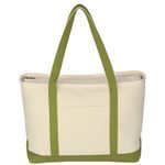 Large Heavy Cotton Canvas Boat Tote Bag -  