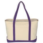 Large Heavy Cotton Canvas Boat Tote Bag -  