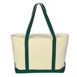 Large Heavy Cotton Canvas Boat Tote Bag -  