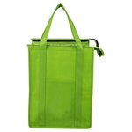 Large Insulated 12"x16" Cooler Zipper Tote Bag - Lime Green