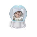 Large Light Up Snow globe - Silver