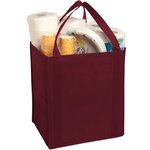 Large Non-Woven Grocery Tote - Burgundy