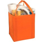 Large Non-Woven Grocery Tote - Orange