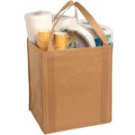 Large Non-Woven Grocery Tote - Tan
