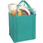 Large Non-Woven Grocery Tote -  Teal