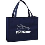 LARGE NON-WOVEN SHOPPING TOTE BAG - Navy