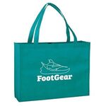 LARGE NON-WOVEN SHOPPING TOTE BAG - Teal