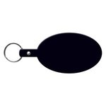 Large Oval Flexible Key Tag - Black