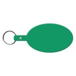 Large Oval Flexible Key Tag - Green
