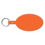 Large Oval Flexible Key Tag - Orange