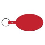 Large Oval Flexible Key Tag - Red