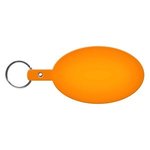Large Oval Flexible Key Tag - Translucent Orange