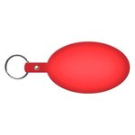 Large Oval Flexible Key Tag - Translucent Red