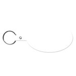 Large Oval Flexible Key Tag - White