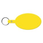 Large Oval Flexible Key Tag - Yellow