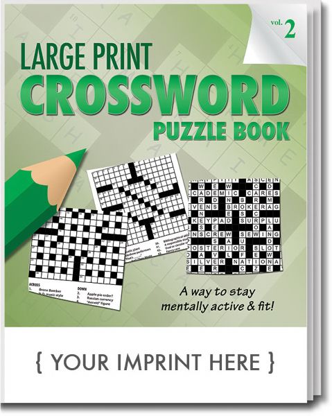 Large Print Crossword Puzzle Book Volume 2 With Your
