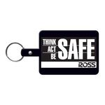 Large Rectangle Flexible Key Tag - Black