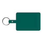 Large Rectangle Flexible Key Tag - Dark Green