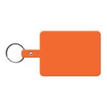 Large Rectangle Flexible Key Tag - Orange