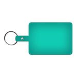 Large Rectangle Flexible Key Tag - Translucent Aqua