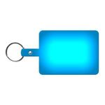 Large Rectangle Flexible Key Tag - Translucent Blue