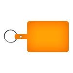 Large Rectangle Flexible Key Tag - Translucent Orange