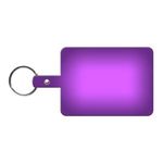 Large Rectangle Flexible Key Tag - Translucent Purple