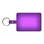 Large Rectangle Flexible Key Tag - Translucent Purple