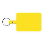 Large Rectangle Flexible Key Tag - Yellow