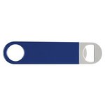 Large Vinyl Coated Stainless Steel Bottle Opener - Blue