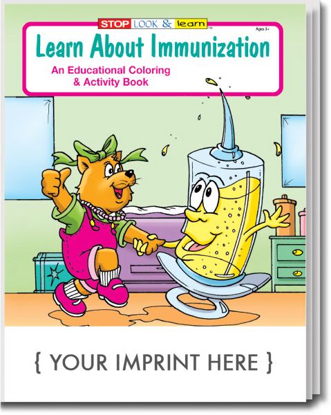 Learn About Immunization Coloring Books - Pack Of 250 Educational Giveaways For Kids