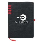 Leatherette Journal - Black with Red