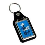 Buy Leatherette Metal Rectangle Key Tag