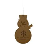 LEATHERETTE ORNAMENT - SNOWMAN -  