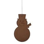 LEATHERETTE ORNAMENT - SNOWMAN -  
