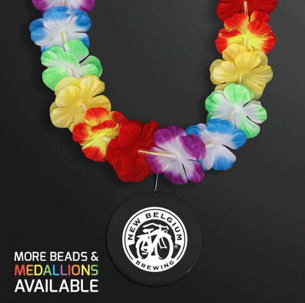 Main Product Image for LED Christmas Hawaiian Lei w/ Black Medallion