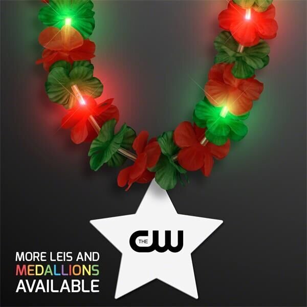 Main Product Image for LED Christmas Hawaiian Lei w/ Star Medallion