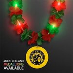 Buy LED Christmas Hawaiian Lei w/ Yellow Medallion