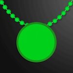 LED Circle Badge with Beads - Green - Green