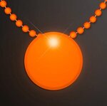 LED Circle Badge with Beads - Orange - Orange