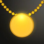 LED Circle Badge with Beads - Yellow - Yellow