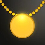 LED Circle Badge with Beads - Yellow - Yellow