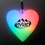 LED Deco Heart Necklace on Black Lanyard