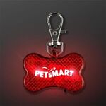 LED Dog Bone Safety Pet Light - Red