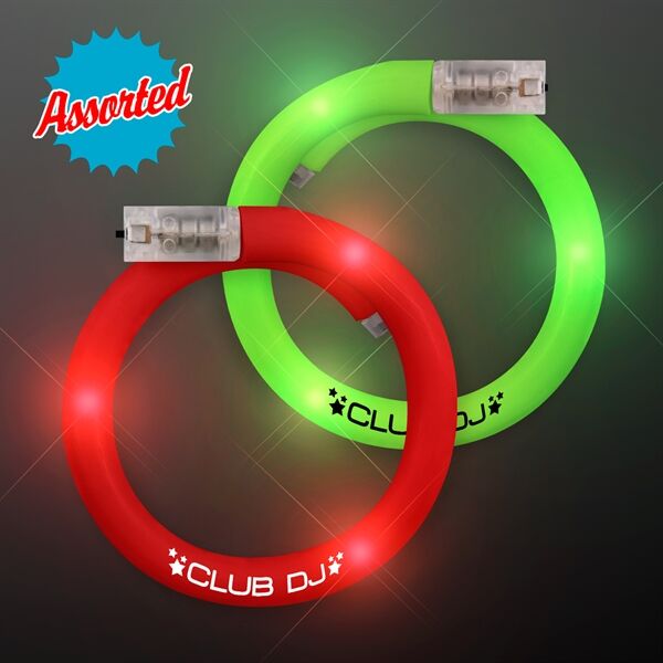 Main Product Image for Custom Printed LED Flash Tube Bracelets - Assorted Green & Red
