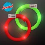 LED Flash Tube Bracelets - Assorted Green & Red -  